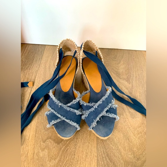 Castañer Espadrilles Bluma Azul Denim Size 6 - Picture 3 of 6